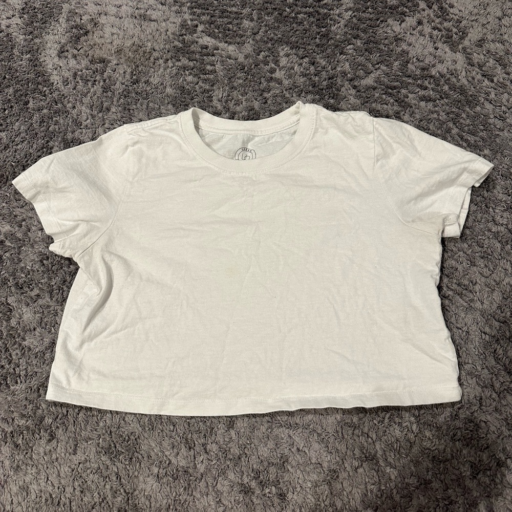 Urban outfitters white cropped tee - Picture 1 of 3